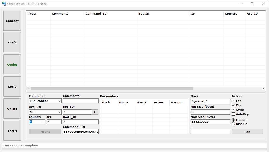 Figure 13. Dynamic configuration options for the FileGrabber command Figure 13. Dynamic configuration options for the FileGrabber command