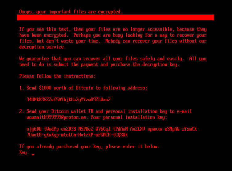 Figure 6. Ransom note displayed by the bootkit version deployed by exploiting CVE-2024-7344 Figure 6. Ransom note
