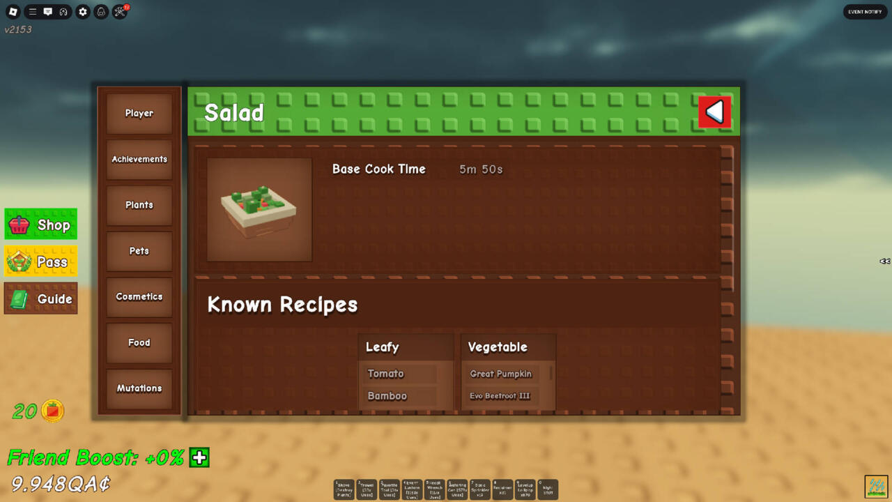 Recipes are displayed in the Guide Book with a