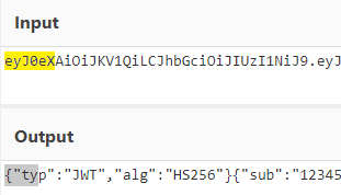 Example of a JWT Token