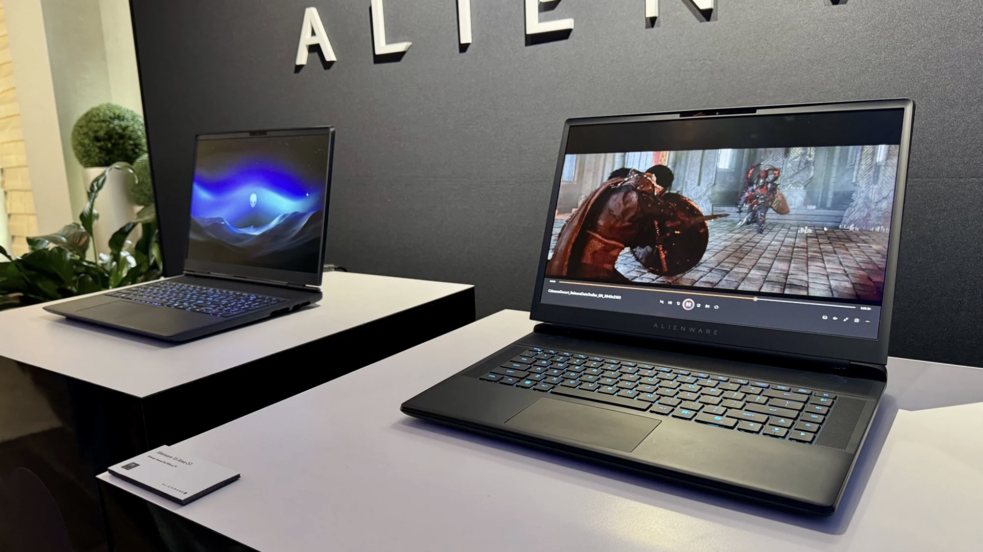 The new Alienware 16X Aurora (left) and 16 Area-51 will feature anti-glare OLED displays.